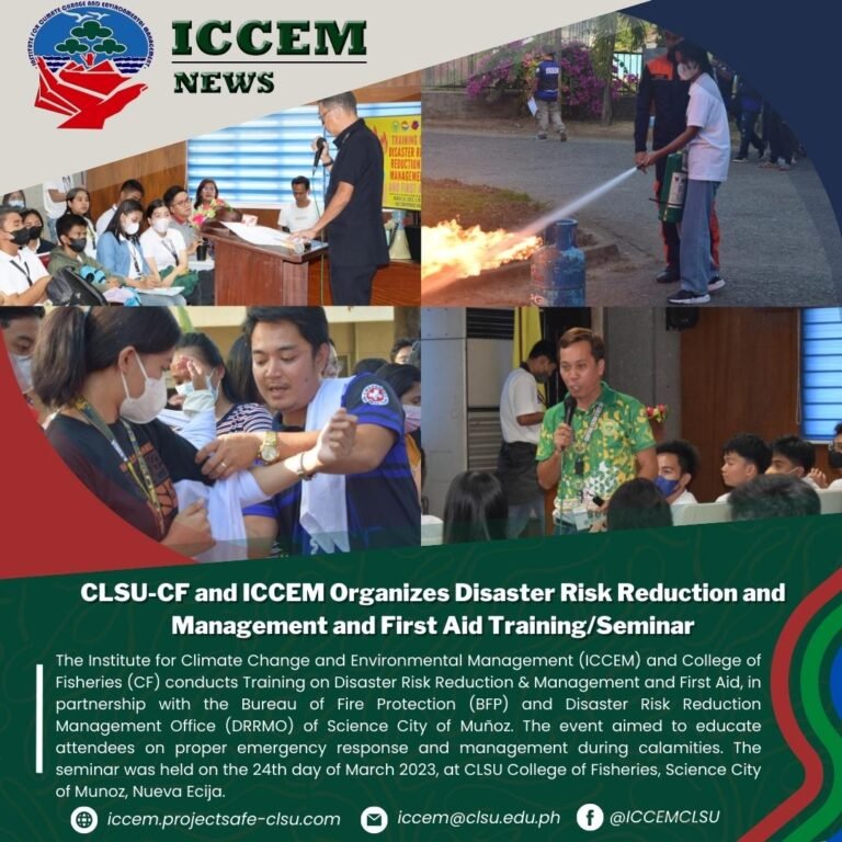 ICCEM, FAC-CF organize Disaster Risk Reduction and Management and First Aid Training.